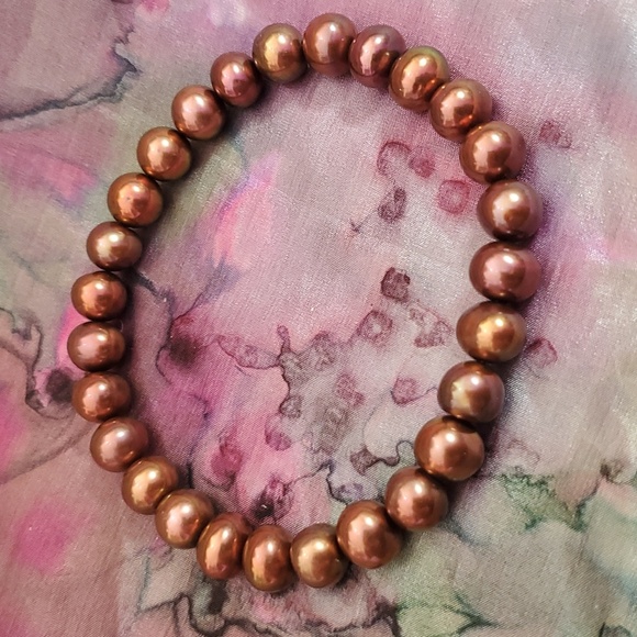 BRIDGE CULTURED PEARL BRACELET, PEARL, 5PC, 7MM, STRECH SET - Picture 7 of 7